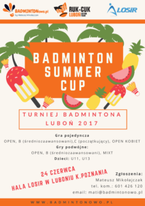 Turniej Badmintona w Luboniu 2017
